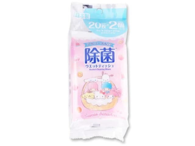 除菌ウエットティッシュ２０枚×２Ｐ サンリオＭＩＸ